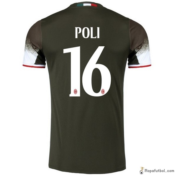 Camiseta AC Milan Replica Tercera Ropa Poli 2016/17 Marino Verde